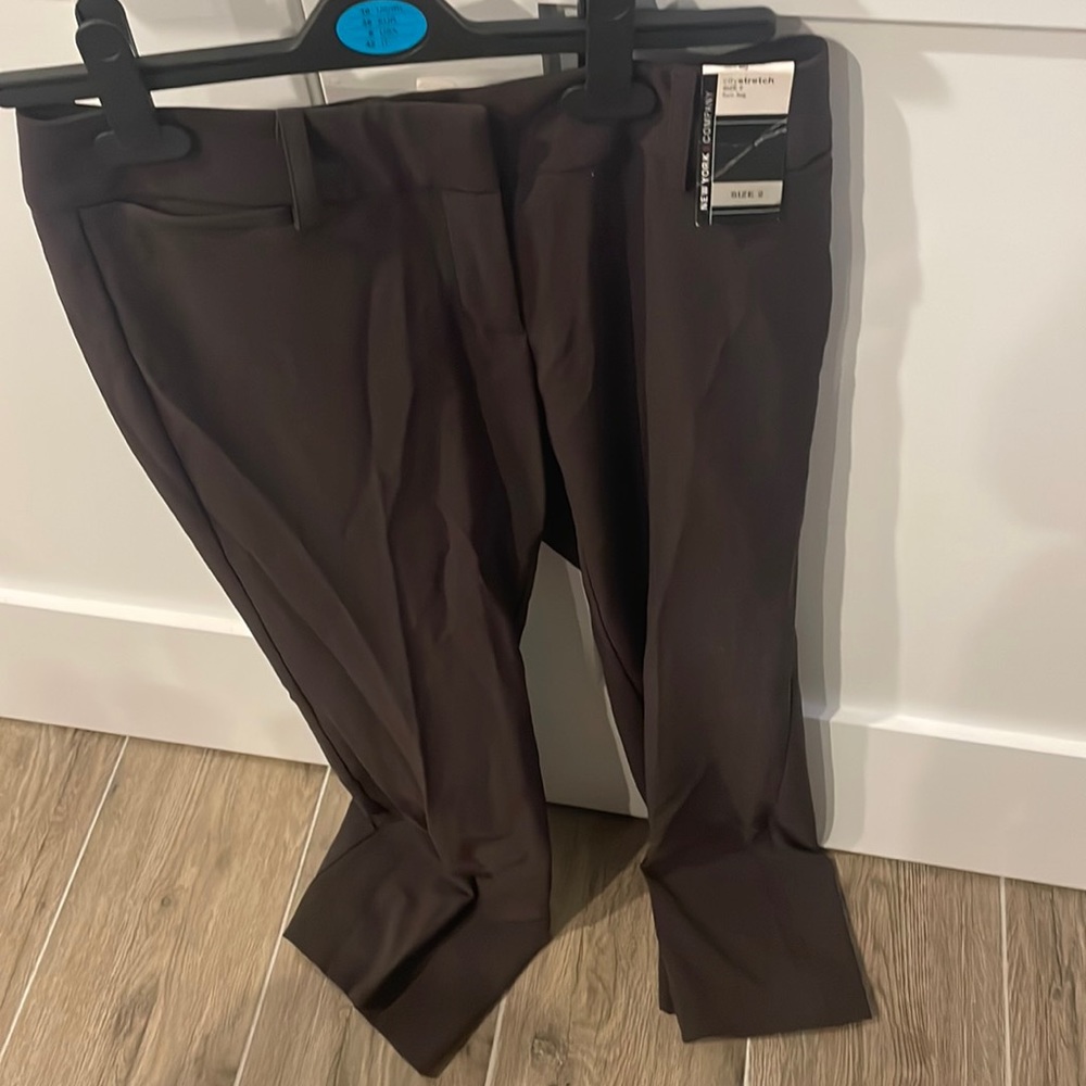 Brown dress pants, fare leg. NY and Company.